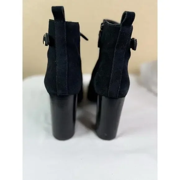 Cole Haan Women Harrington Grand Suede Size 9B Black Bootie - Picture 7 of 9